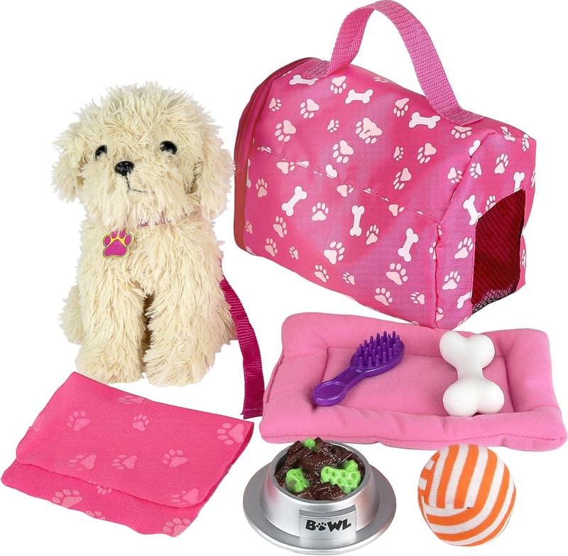 Plush Puppy Toy Set for Toddlers Ages 3-5