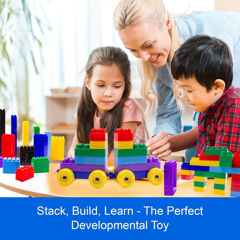Educational Dimple Building Blocks Set for Toddlers (300 Pcs)