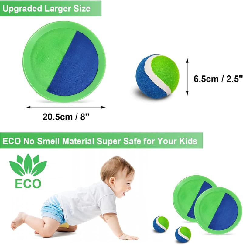 Outdoor Toss Paddle Ball Game Set - Fun Backyard Activity
