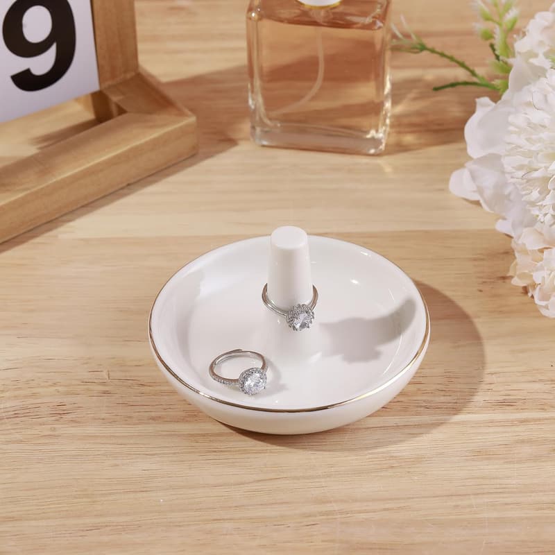Ceramic Engagement Ring Holder Dish - Gift for Women