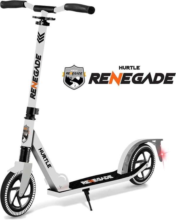 Hurtle Renegade 2-Wheel Folding Kick Scooter for All Ages