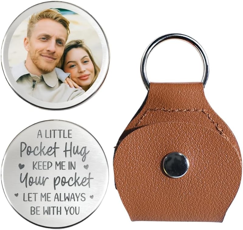 Long Distance Relationship Custom Photo Pocket Hug Token