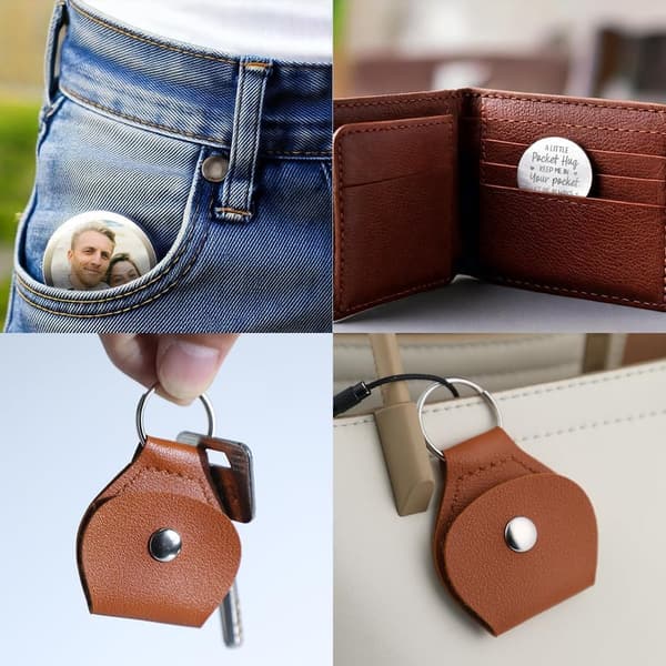 Long Distance Relationship Custom Photo Pocket Hug Token