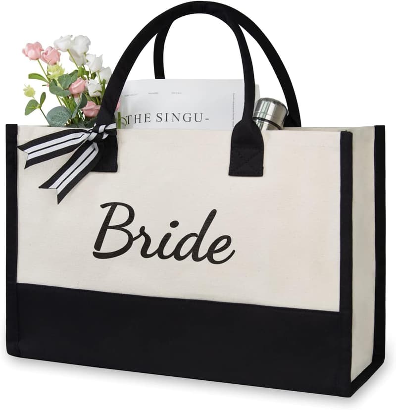 Bridal Shower Canvas Tote Bag for the Bride
