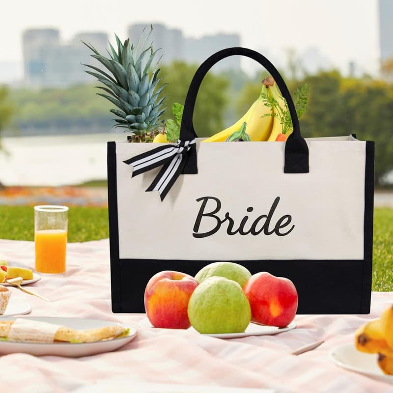 Bridal Shower Canvas Tote Bag for the Bride