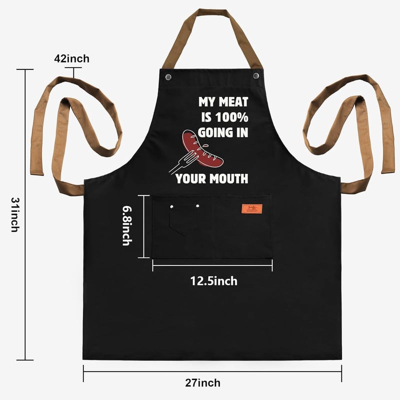 Funny BBQ Apron Gift for Men – Unique Birthday Present