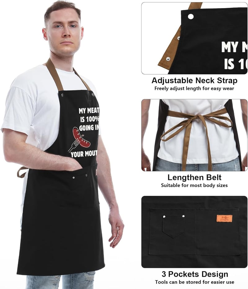 Funny BBQ Apron Gift for Men – Unique Birthday Present