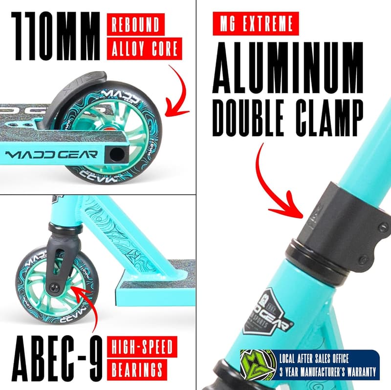 Lightweight Stunt Scooter for Kids Ages 8-12 - Madd Gear MG4