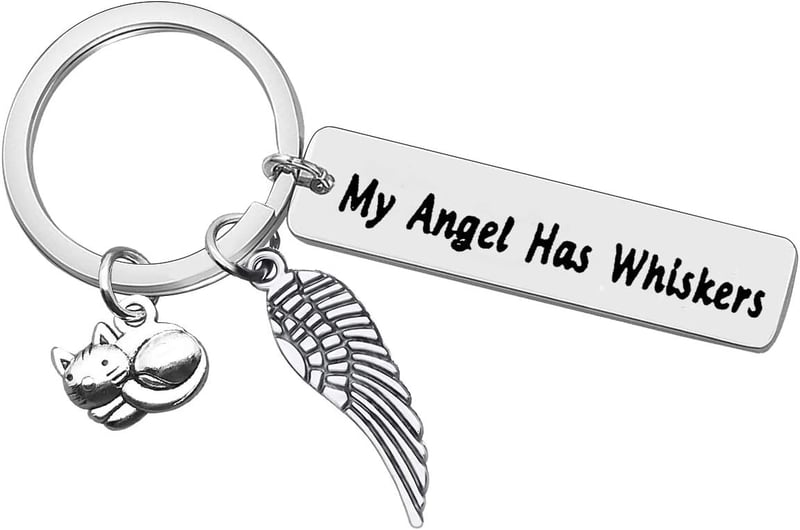 Cat Memorial Keychain - Sympathy Gift for Cat Lovers