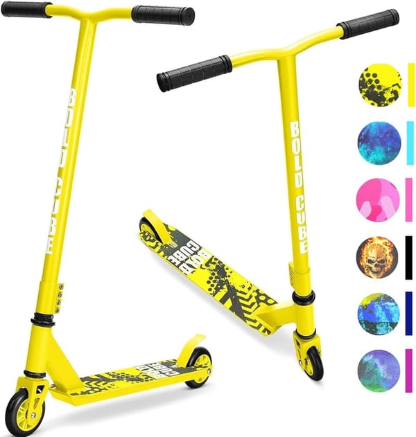 Freestyle Pro Stunt Scooter for Kids 6-12 Years, Aluminium Deck