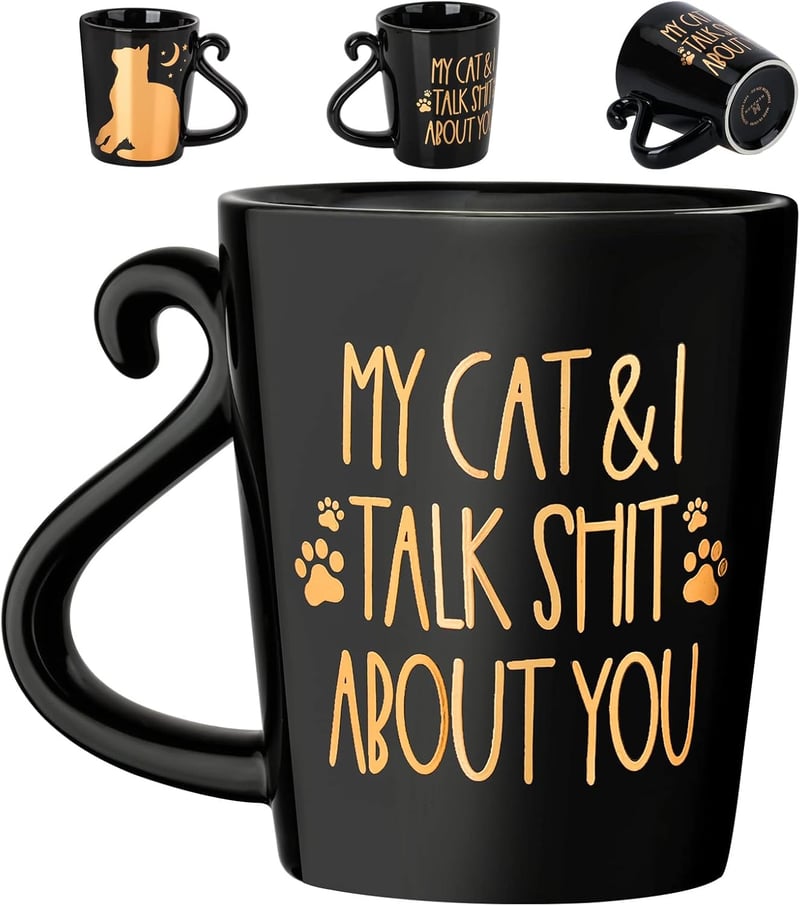 Cat Mom Birthday Mug - 2-Sided Gift for Women, 12oz