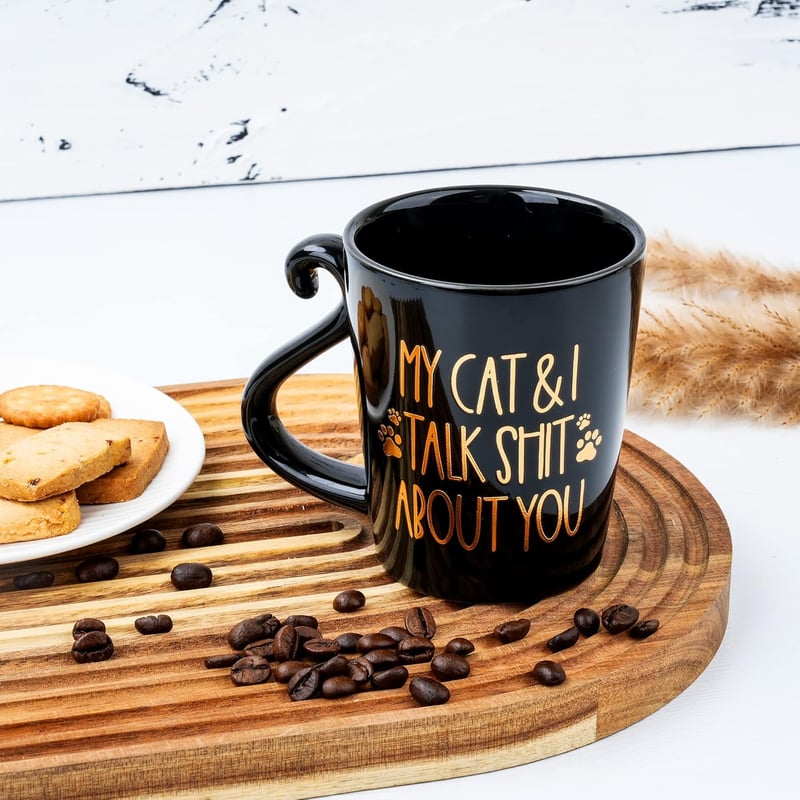 Cat Mom Birthday Mug - 2-Sided Gift for Women, 12oz
