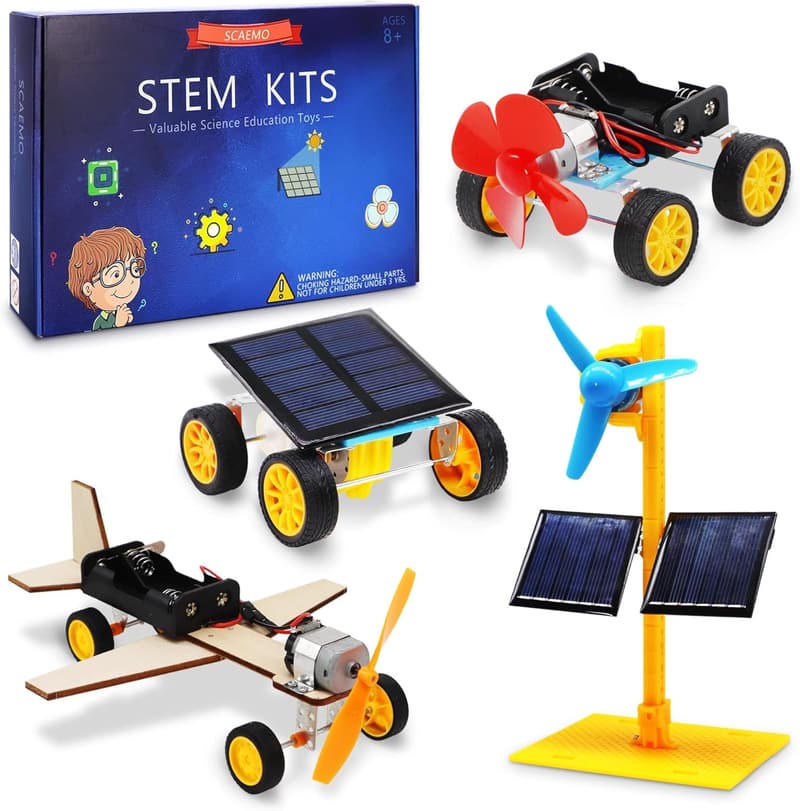 STEM Building Toys for Kids 8-12 - Science & Solar Car Kits