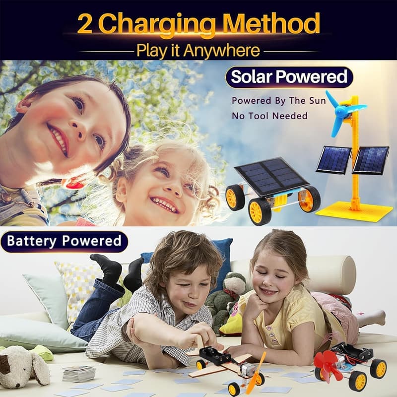 STEM Building Toys for Kids 8-12 - Science & Solar Car Kits