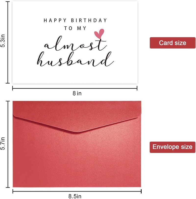 Happy Birthday Card for Fiance with Love Note