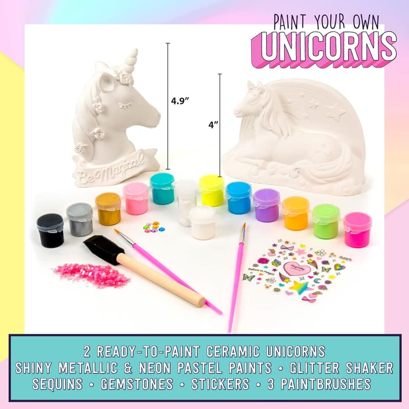 DIY Ceramic Unicorn Painting Kit – Fun Birthday Activity for Kids