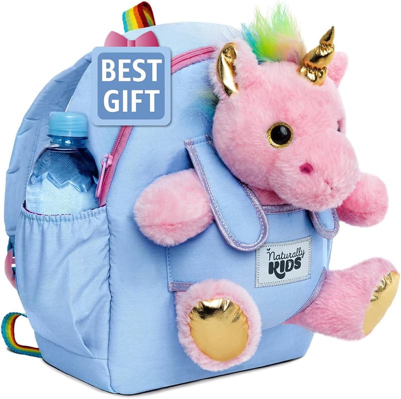 Pink Unicorn Backpack for Girls Age 4-6, Toddler Gift