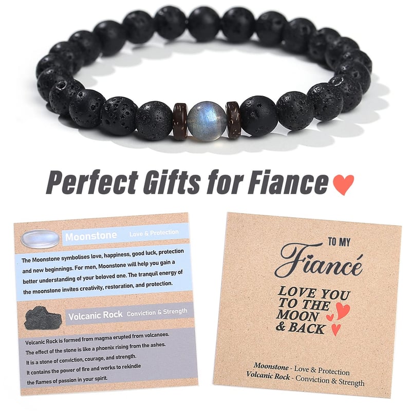 Engagement Gifts for Him - Beaded Bracelet from Bride