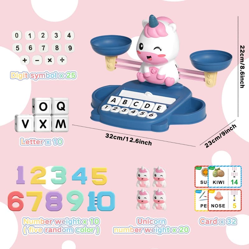 Unicorn Counting & Matching Educational Toy for Toddlers