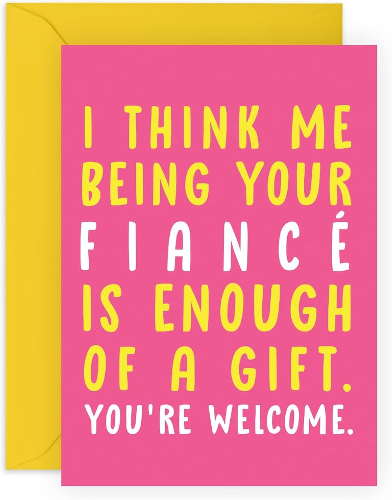 Funny Birthday Card for Fiance with Stickers - Humor & Pranks