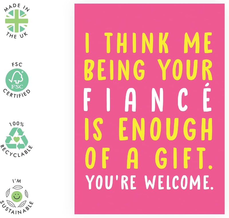 Funny Birthday Card for Fiance with Stickers - Humor & Pranks