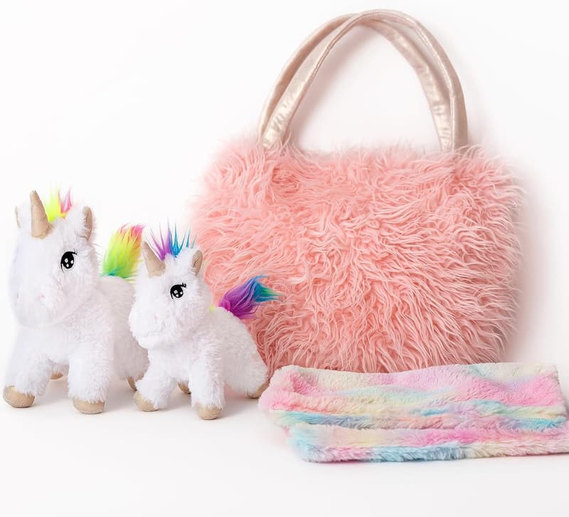 Unicorn Toy Set for Girls Age 3-10 - 4 PCS Gift Bundle