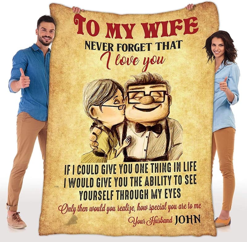 Customized Love You Blanket for Wife - Ideal Valentine's Day Gift