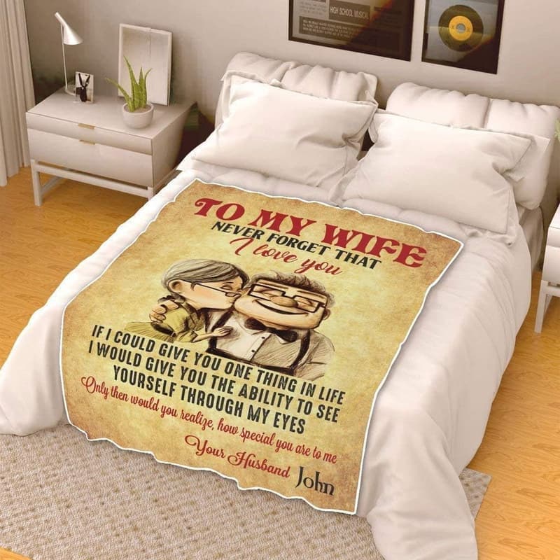 Customized Love You Blanket for Wife - Ideal Valentine's Day Gift