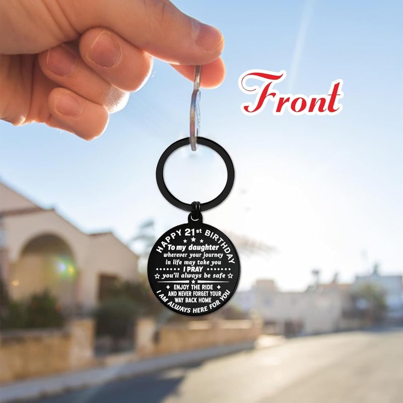 21st Birthday Keychain Gift for Her - Daughter/Granddaughter