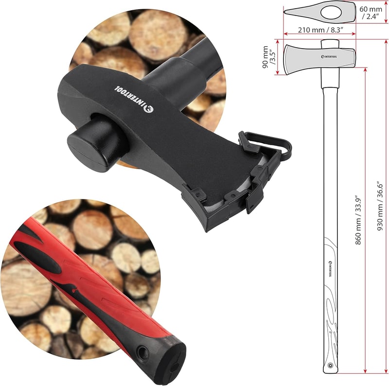 Heavy Duty 36-Inch Splitting Maul with Shock Absorbing Handle