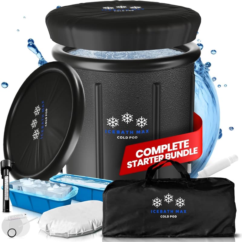 Portable Cold Plunge Tub Bundle for Athletes - Ice Bath Kit
