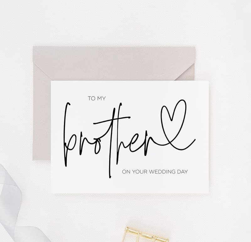 Wedding Day Card for Brother from Sister