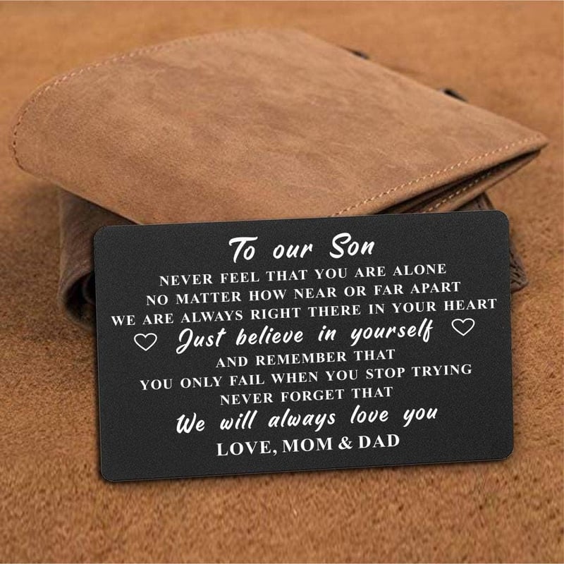 Graduation Wallet Card for Son - Encouragement Gift from Parents