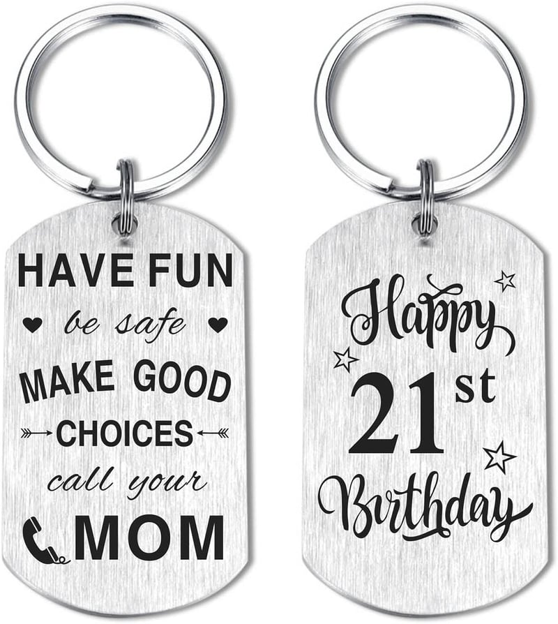 Happy Birthday Keychain for Women & Girls (16th, 18th, 21st)