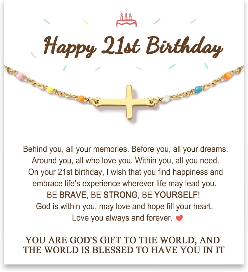 Birthday Cross Bracelet for Women - 