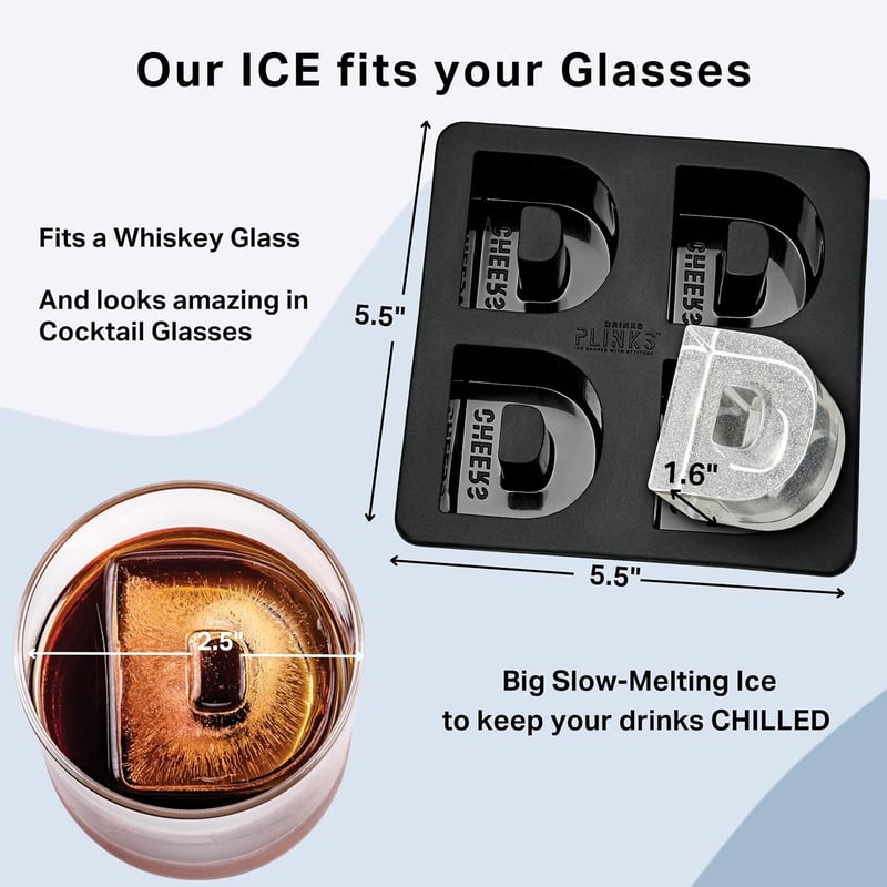 Personalized Silicone Ice Cube Mold - Custom Letter Monogram