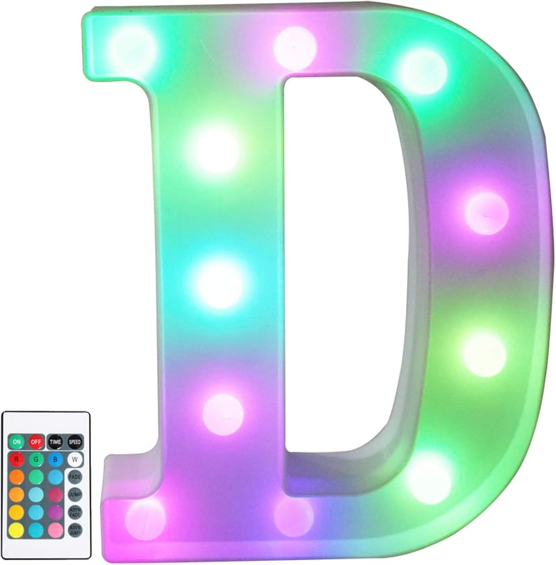 Colorful LED Marquee Letter Lights for Home Decor