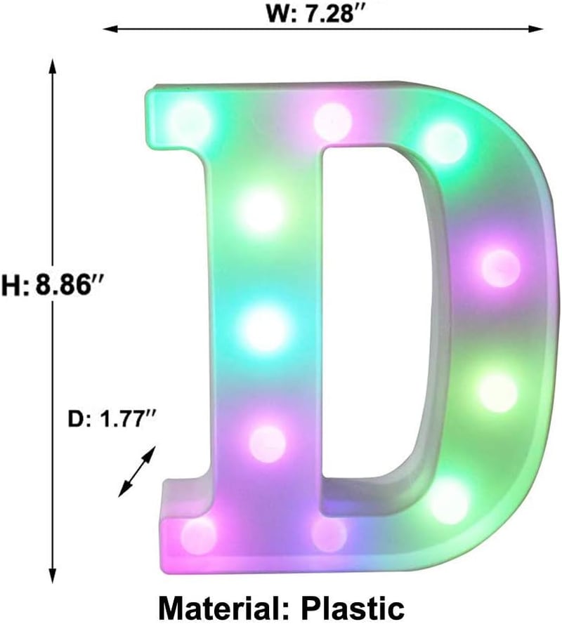 Colorful LED Marquee Letter Lights for Home Decor