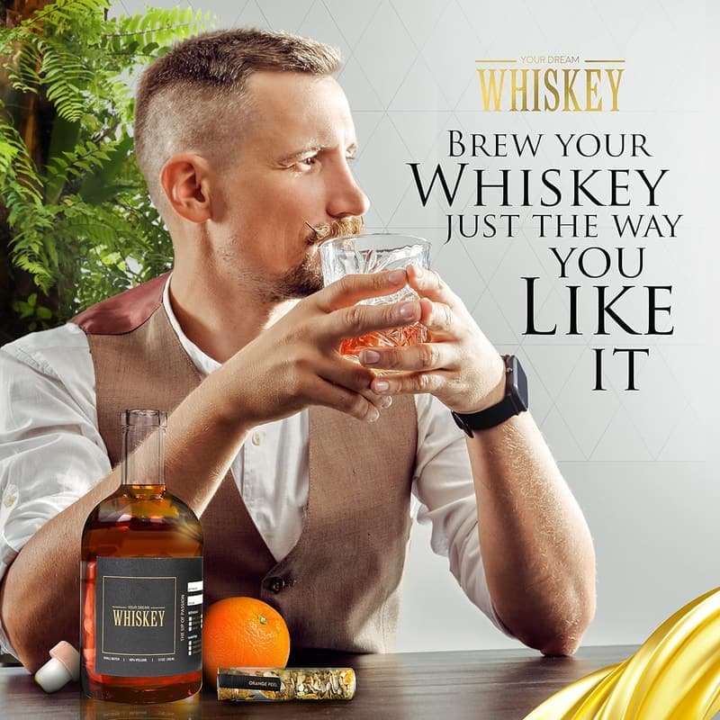 DIY Whiskey Making Kit - Unique Bourbon Gift for Men