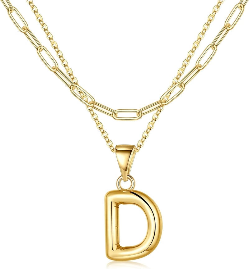 Personalized Dainty Gold Initial Necklace for Women