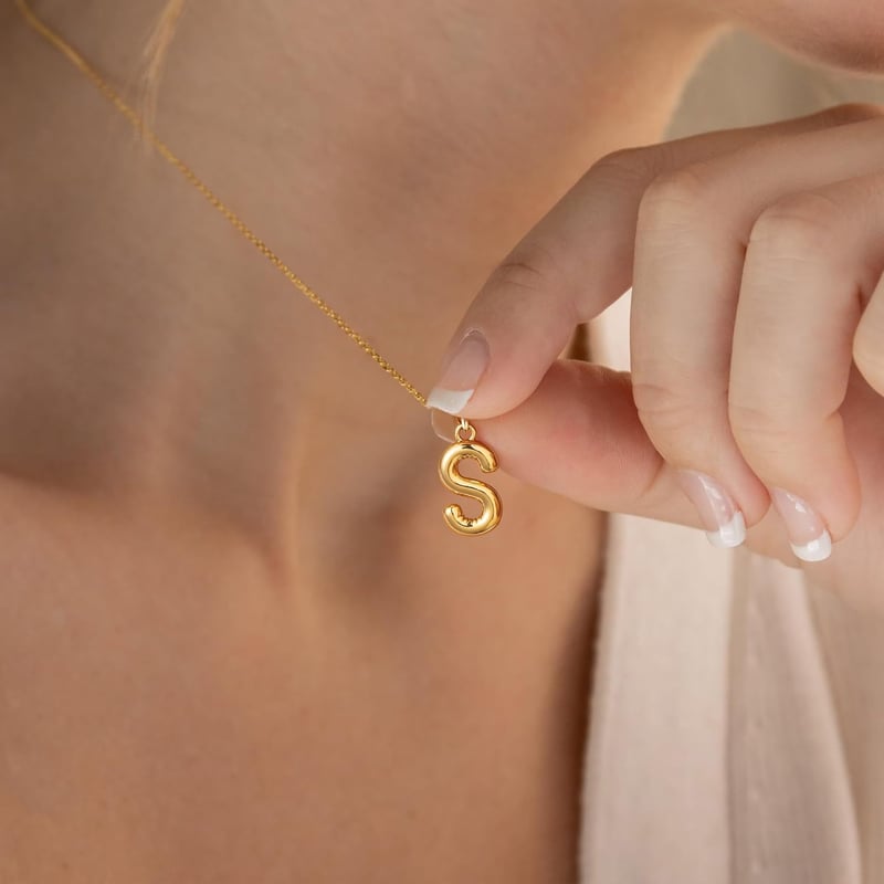 Personalized Dainty Gold Initial Necklace for Women