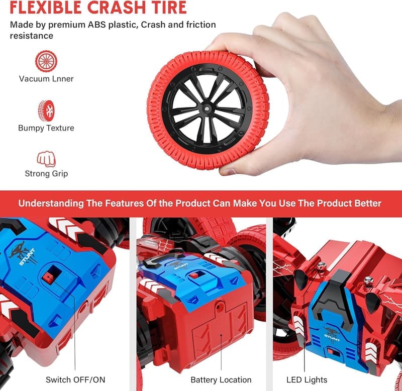 All-Terrain 4WD Stunt Car for Kids 3-12 Years