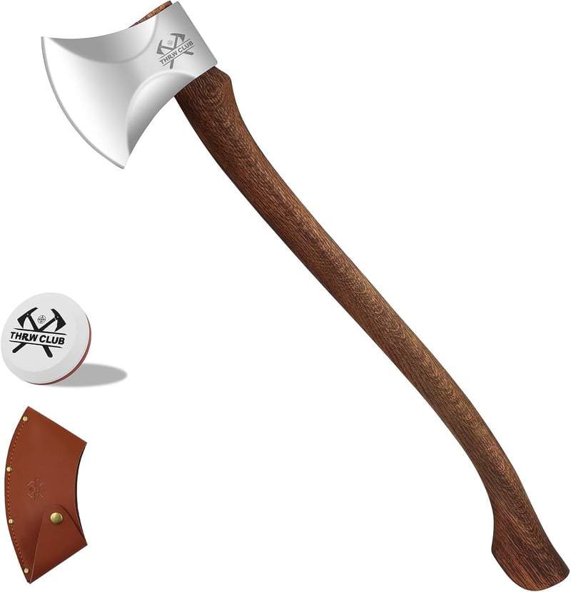34.3 Inch Professional Wood Splitting Axe with Leather Sheath