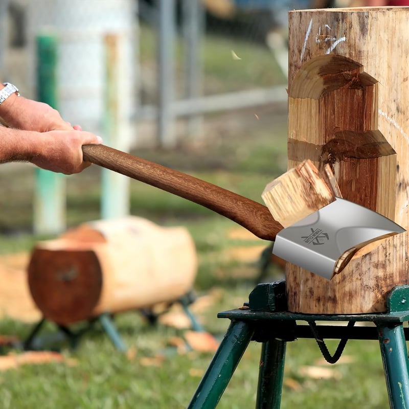 34.3 Inch Professional Wood Splitting Axe with Leather Sheath