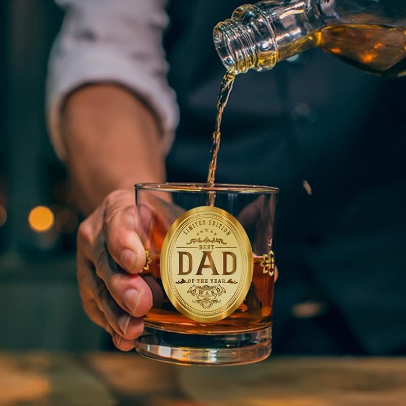 Personalized Whiskey Glass for Dad - Birthday & Father's Day Gift