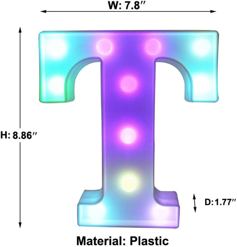 Colorful LED Marquee Letter Lights with Remote for Parties