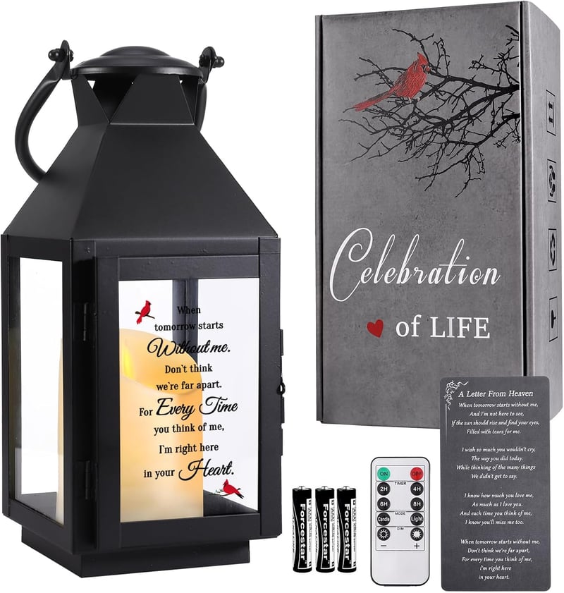 Sympathy Memorial Lantern for Loved Ones - Celebration of Life