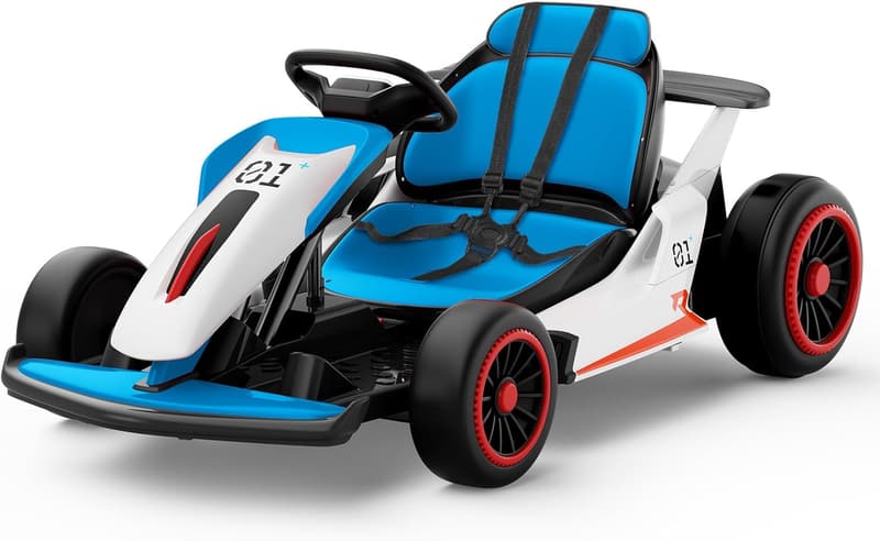 24V Electric Go Kart for Kids with Music & Safety Belt