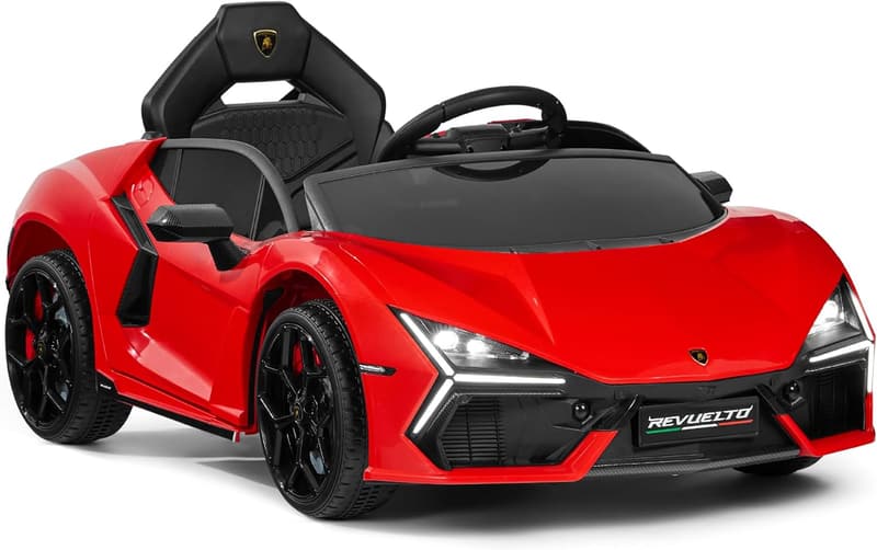 Licensed Lamborghini Revuelto 12V Kids Ride-On Car - Red