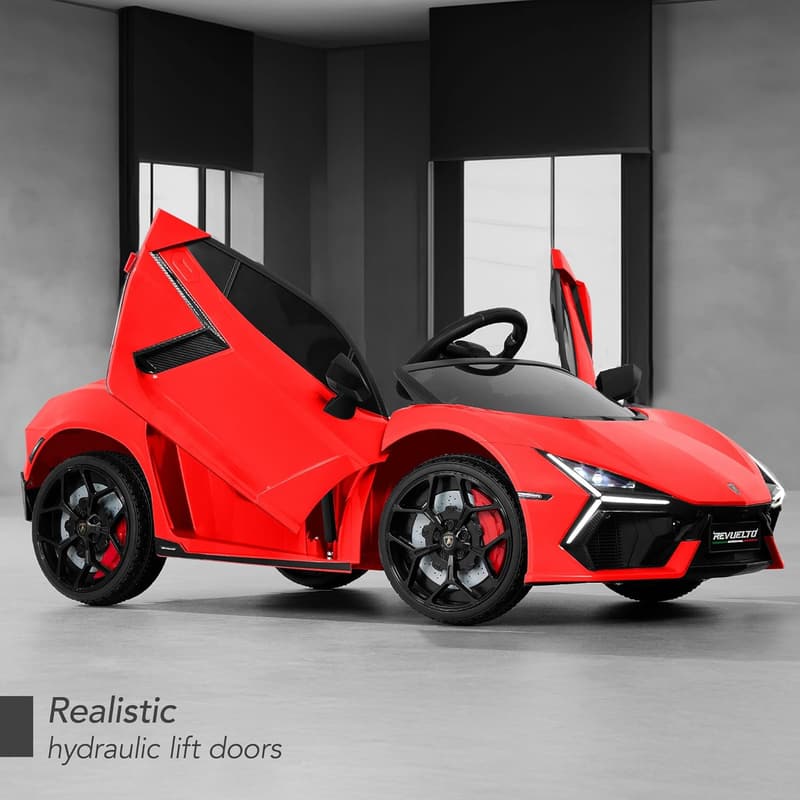 Licensed Lamborghini Revuelto 12V Kids Ride-On Car - Red